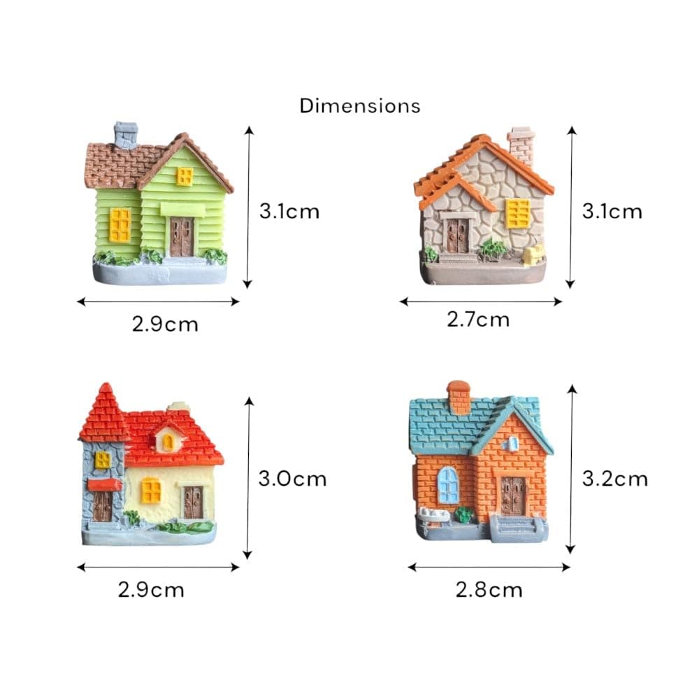 Cottage house set with dimensions